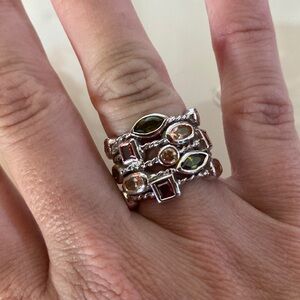 Premier silver ring fall colors sz 7